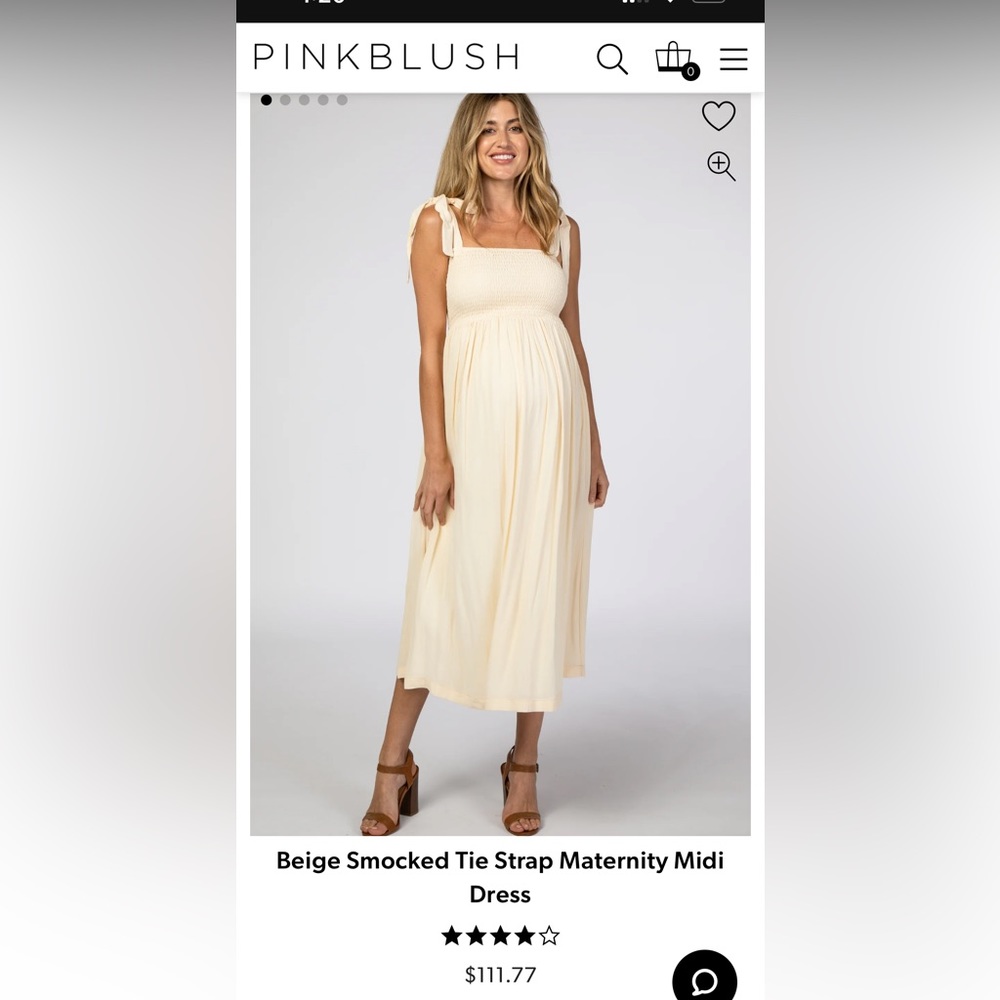 PinkBlush smocked maternity dress